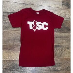 Vintage 80s Champion Trenton State College TSC T-Shirt Medium Red New Jersey